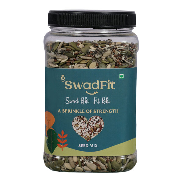 SWADFIT PREMIUM SEED MIX | OMEGA-3 RICH, HIGH FIBER SUPERFOOD SEED | BEST QUALITY SEED SNACK