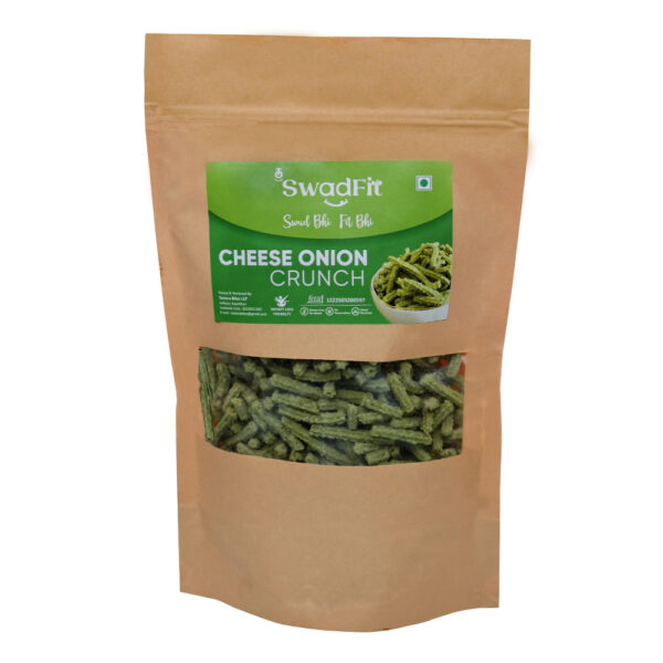 SWADFIT PREMIUM ONION CHEESE CRUNCH | FLAVOR BLAST ROASTED ONION CHEESE CRUNCHIES | REAL FOOD SNACKS THAT YOU CAN'T RESIST